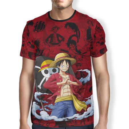 Camiseta Monkey D. Luffy One Piece Anime Cosplay Full - Dall Bello