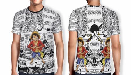 Camiseta camisa Blusa anime One Piece Monkey D Luffy Gear 5 Anime Mangá  modelo tamanhos adulto e infantil