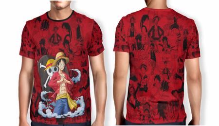 Camiseta Infantil com Estampa Luffy One Piece - Tam 5 a 14 Anos