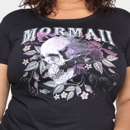 Imagem de Camiseta Mormaii Skull and Flowers Plus Size Feminina