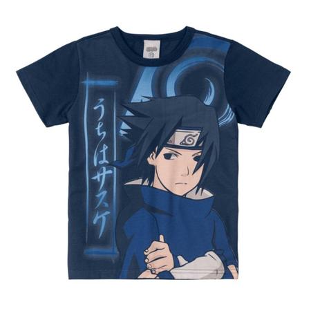 Camiseta Naruto Azul Marinho Infantil