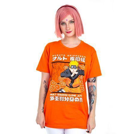 Camiseta Naruto Clássico Infantil Laranja