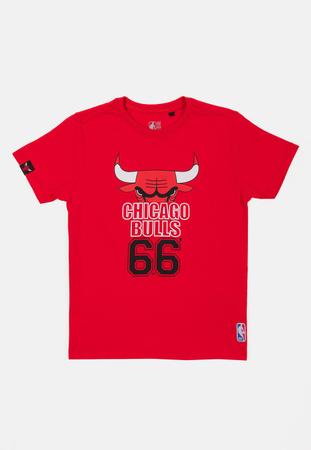 Imagem de Camiseta NBA Juvenil Half Logo Chicago Bulls Vermelha