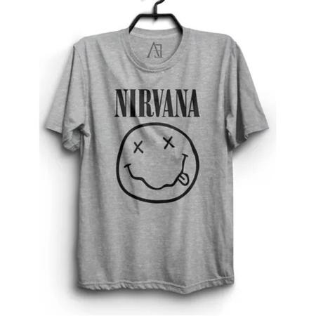 Imagem de Camiseta Nirvana Banda Rock Emoji T-shirt Algodão Unissex