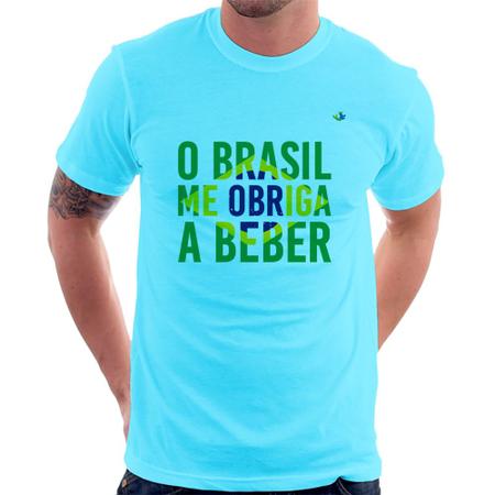 Imagem de Camiseta O Brasil me obriga a beber - Foca na Moda