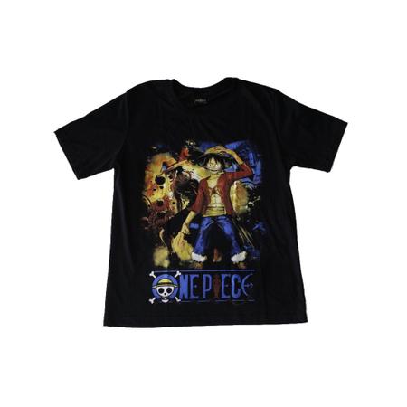 Camiseta juvenil Luffy branca, One Piece