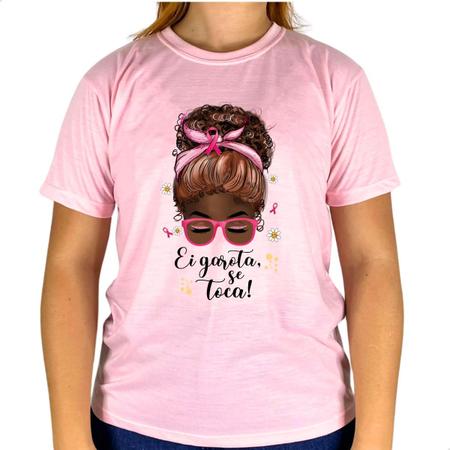 Imagem de Camiseta outubro rosa blusa ei garota se toca 