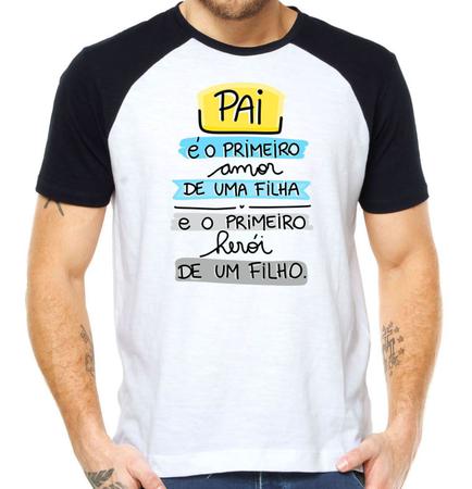 Imagem de Camiseta pai amor de filha herói de filho camisa presente