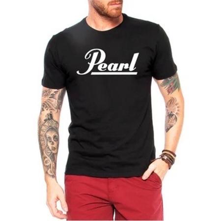 Imagem de Camiseta Pearl Logo Baterista Drums Bateria Rock Camisa Masculina