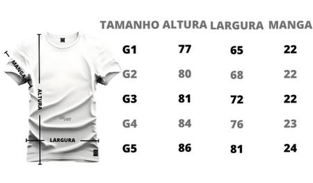 Imagem de Camiseta Plus Size Algodão 30.1 Premium Estampada Bartson Corpo Frente Costas