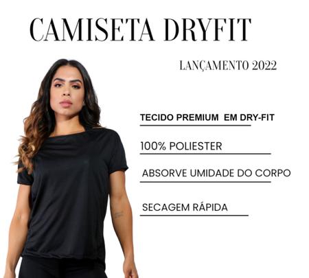 Imagem de Camiseta Plus Size Dry-Fit Feminina Treino Academia Pilates