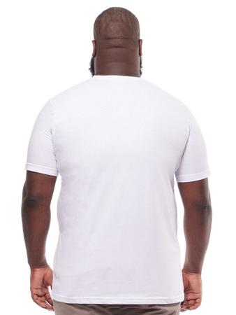 Camiseta Plus Size Masculina Algodão Barco Branca