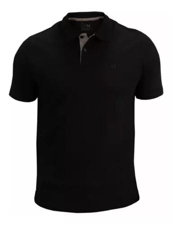 Imagem de Camiseta Polo Ogochi Masculina Mc Essencial Slim Piquet - 7001001 - Preta - GG