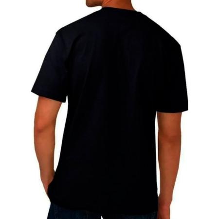 Imagem de Camiseta Preta Unissex 100% Algodão Blusa Básica Várias Estampas