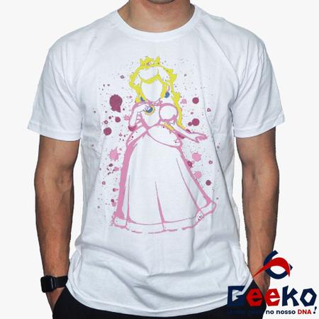 Camiseta Princesa Peach 100 Algodao Super Mario Bros Geeko Outros Moda e Acessorios Magazine Luiza