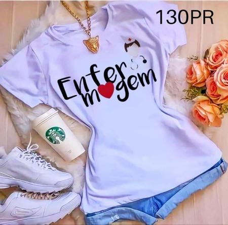 Imagem de Camiseta Profissão enfermagem feminino baby look