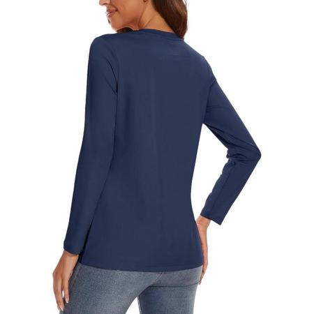 Camiseta PROTEÇÃO SOLAR UV Feminina Manga Longa Térmica Academia Corrida Yoga praia PLT 359 - IRON Imagem de Camiseta PROTEÇÃO SOLAR UV Feminina Manga Longa Térmica Academia Corrida Yoga praia PLT 359