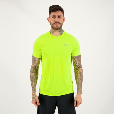 Camiseta Puma Run Favorite SS Verde Fluorescente Camisa e Camiseta Esportiva Magazine Luiza