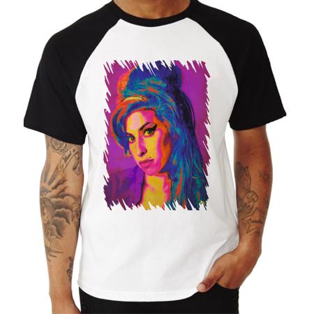Imagem de Camiseta Raglan Amy Winehouse Modelo 2