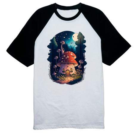 Imagem de Camiseta Raglan Casa cogumelo dos duendes