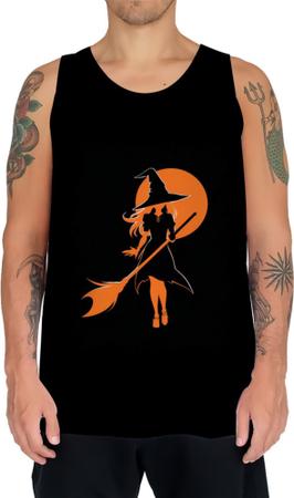 Imagem de Camiseta Regata Bruxa Halloween Laranja 8