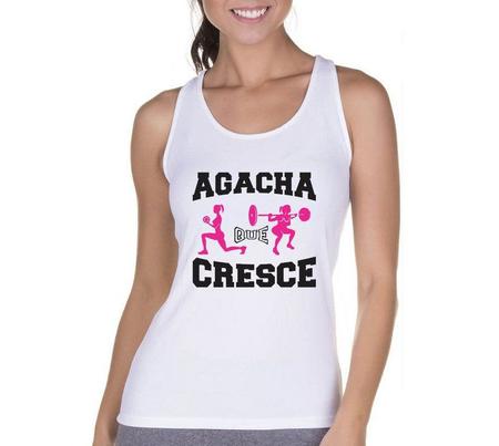 Camiseta Regata Feminina Fitness Academia Frases Musculação Agacha que  Cresce Branca - Criativa Urbana - Regata Feminina - Magazine Luiza