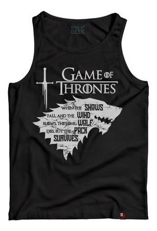 Imagem de Camiseta Regata Game Of Thrones Stark Camisa Geek Got Nerd