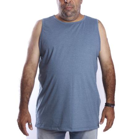 Imagem de Camiseta Regata Lisa Plus Size Masculina Básica Algodão Premium