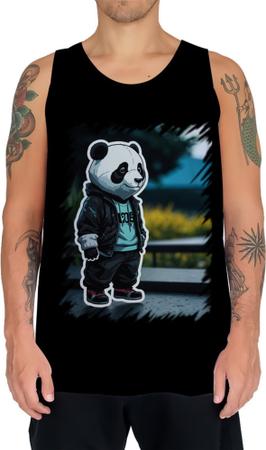 Imagem de Camiseta Regata Panda Com Roupa Estilosa 1