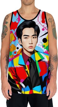 Imagem de Camiseta Regata Tshirt K-pop Moda Coreana Pop Art Ásia 14