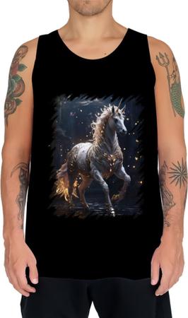 Imagem de Camiseta Regata Unicornio Criatura Mítica Fera 4