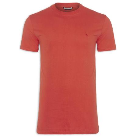 Camiseta Reserva B sica Gola Careca Lisa Passarinho Bordado Cores