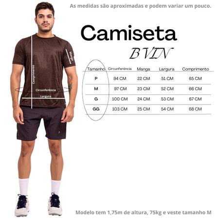 Imagem de Camiseta Resistente Corrida Musculação Dryfit Treino Bvin