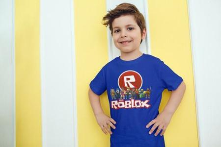 Camiseta de Algodão Roblox  Roupa Infantil para Menino Estampas