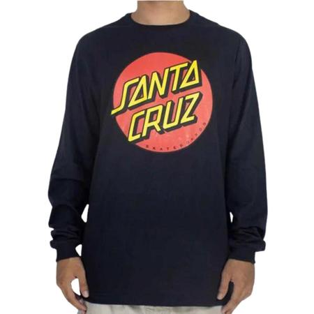 Camiseta santa cruz manga longa classic dot - preto Imagem de Camiseta santa cruz manga longa classic dot - preto