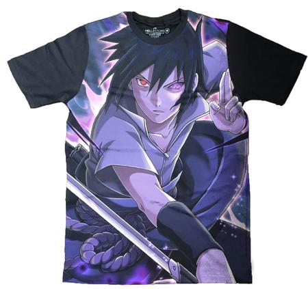 Camiseta Infantil com Estampa do Sasuke Acompanha Bandana