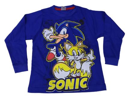 Camiseta Camisa Sonic Desenho Infantil Jogo Game Kids K02_x000D_