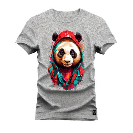 Imagem de Camiseta T-Shirt 100% Algodão Estampada Durável La Panda Moleta