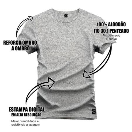 Imagem de Camiseta T-Shirt Algodão Premium Estampada Caveira Block