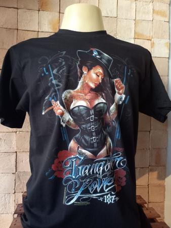 Imagem de Camiseta T-Shirt Masculina Mulher gangster