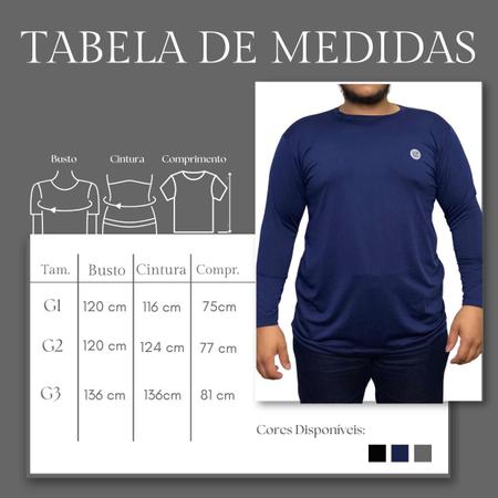 Imagem de Camiseta Térmica Masculina Plus Segunda Pele Macia Esportes Proteção UV