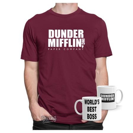 Camiseta Dunder Miflin preto The Office em promoção