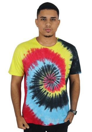 Camiseta Tie Dye Hippie Espiral Algodao Pro Street Camiseta Masculina Magazine Luiza