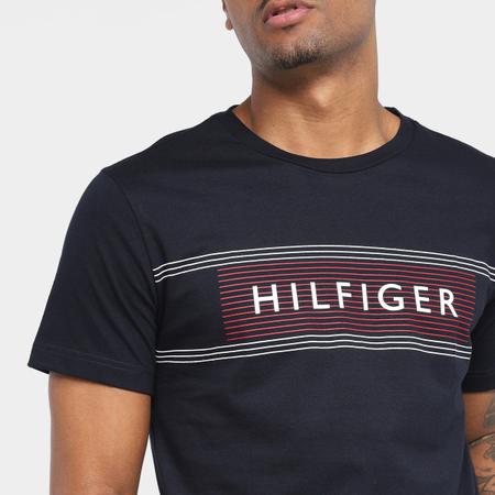 Camiseta Tommy Hilfiger Básica Masculina - Preto