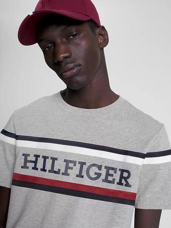 Camiseta Tommy Hilfiger Monotype Global Stripe Masculina