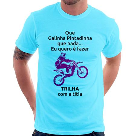 Camiseta Trilha com a titia (moto rosa)