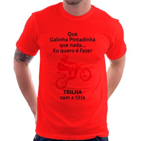 Camiseta Trilha com a titia (moto rosa)