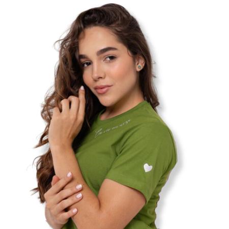 Imagem de Camiseta Tshirt Blusinha Feminina Algodão Bordada