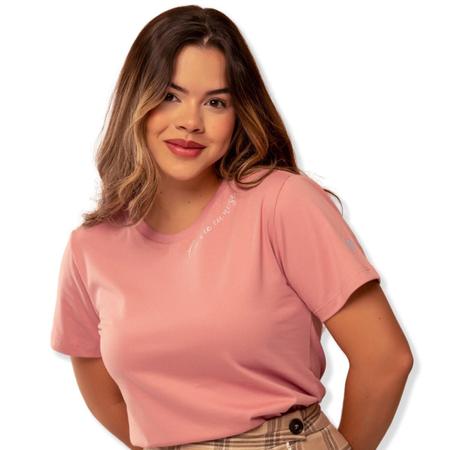 Imagem de Camiseta Tshirt Blusinha Feminina Algodão Bordada