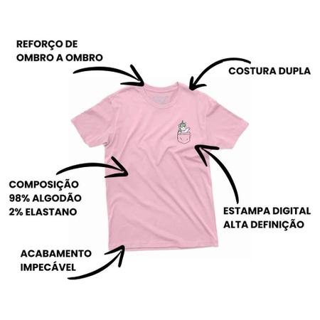 Imagem de Camiseta Unicórnio Bolsinho fake